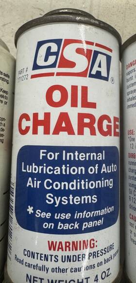 1712272 Csa R12 Refrigerant Oil Charge #1712272 4oz Can Nos