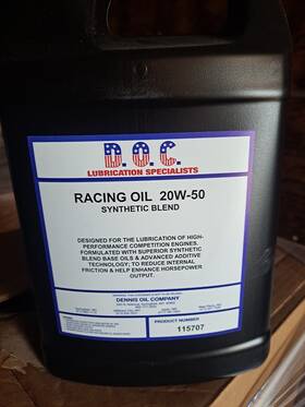 Doc 115707 Racing Oil 20w50 6 Gallon Case Made In Usa Synthetic Base