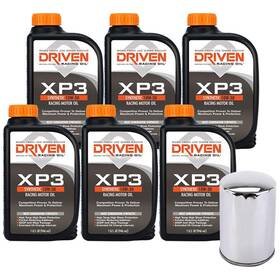 Driven Racing Oil 9109177 00306 Xp3 Synth. 10w30/chrome Fits Chevy Filter Change Kit