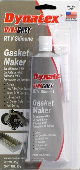 47181-12 Dynatex Dynagrey Rtv Silicone Gasket Maker - 85g Tube Carded Pack Of 12