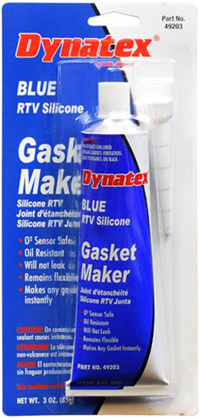 49203-12 Dynatex Blue Rtv Silicone Gasket Maker - 85g Tube Carded Pack Of 12