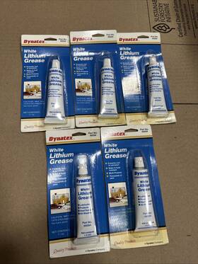 Dynatex 49594 White Lithium Grease 5 Pack 1.5oz Each New Sealed