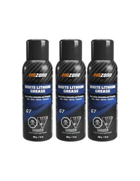 45007 Emzone 14 Oz. White Lithium Grease Spray - 3 Pack