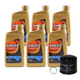 Eneos Eneos-3704-300x6 Filter 5w-40 Fully Synthetic Motor Oil Change Kit For Subaru Wrx Fa20 Va 2.0t 201