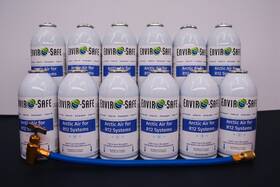 2090-r12 Enviro-safe Refrigerants Inc. Arctic Air For R12 Refrigerant Support - 12 Cans With Charging Hose 2090-r12 Enviro-safe Refrigerants Inc. Arctic Air For R12 Refrigerant Support - 12 Cans With Charging Hose