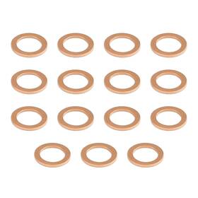 Fer45al Ferianl 15pcs Oil Drain Plug Gasket 14mm Copper Washer Gold