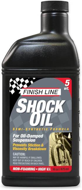 00160501 Finish Line 5wt 5 Weight Wt Suspension Shock Oil 16 Oz. Bottle