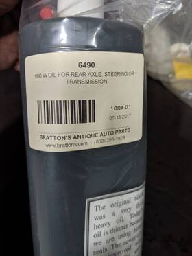 6490 Ford 5 Qts. 600w Model A Transmission Steering Or Differential Oil New In Box 6490 Ford 5 Qts. 600w Model A Transmission Steering Or Differential Oil New In Box