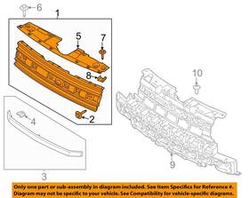 Da8z8200aa Ford Oem 13-19 Flex Grille Components-inner