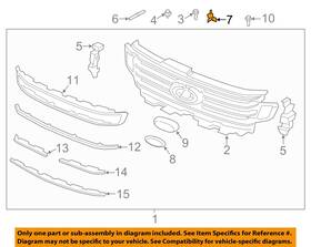 W718060s300 Ford Oem 11-21 Expedition Grille Components-mount Panel Clip