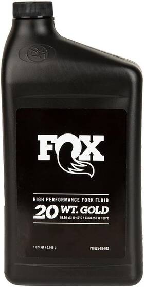 025-03-072 Fox Racing Shox Oil Am 20 Wt Gold 32 Oz Unisex-adult Black 20wt