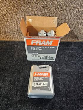 Fram F545-1g Qty 3 Heavy Duty Synthetic Blend Sae 15w-40 Engine Oil