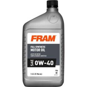 0w-40 Fram F904-6pk Full Synthetic Motor Oil Exceptional Film Strength 6/1quart