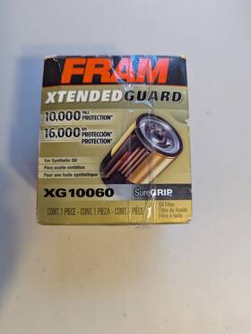 Xg10060 Fram Xtended Guard For Synthetic Oil L Spin-on Filter Xg10060 Fram Xtended Guard For Synthetic Oil L Spin-on Filter