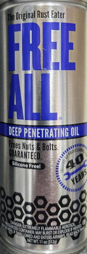 Re12 Free All Deep Penetrating Oil 11oz. Can 6pk