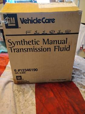 12346190 Gm Synthetic Manual Transmission Fluid. Part # 12346190. X 6 Qts. Genuine