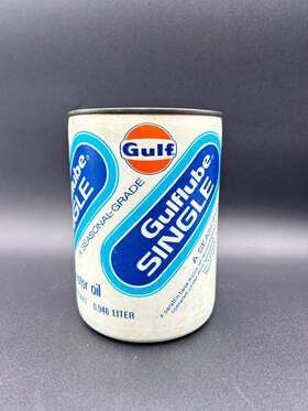 C6m-c-to Gulf Vintage Gulflube Plastic Single Motor Oil 1 Quart A Seasonal-grade