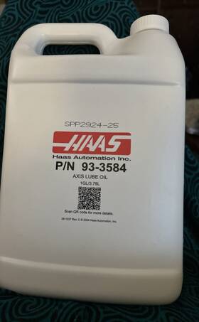 93-3584 Haas Axis Lube Oil New Sealed 1gal/3.78 L