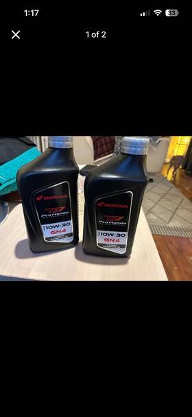 Honda 10w30-gn4 10w-30 Gn4 Motorcycle Oil 2x1 Quart