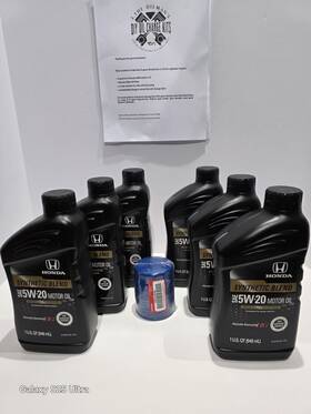 2100739-00 Honda Oem 5-20 Syntheticblend Oil Kit/6 Qts For With 6 Cylinders 2100739-00 Honda Oem 5-20 Syntheticblend Oil Kit/6 Qts For With 6 Cylinders