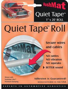 Qt01 Hushmat Black Quiet Tape - 1 Inch X 20ft Roll