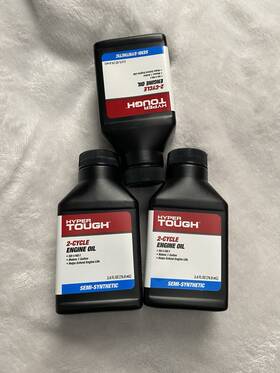 Ht126tc Hyper Tough Lot Of 3 2 Cycle Synthetic Engine Oil 2.6 Oz Makes 1 Gallon 50 And 40 Ratio