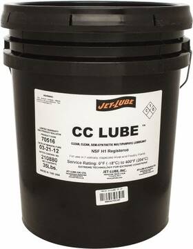 70516 Jet-lube Cc Semi-synthetic Food Machinery Grease 35 Lb. 5 Gal. Pail 70516 Jet-lube Cc Semi-synthetic Food Machinery Grease 35 Lb. 5 Gal. Pail