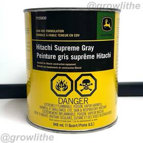 Ty25830 John Deere Low-voc Construction Hitachi Supreme Gray Paint 1 Quart -
