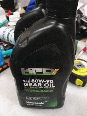 722291 Kawasaki Kpo Sae 80w-90 Atv / Motorcycle Gear Oil Limited Slip 1096