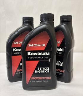 Kawasaki K61021-201a Motorcycle 4 Stroke Engine Oil Sae 20w-50 3 Qts Oem #k61021-201a M995