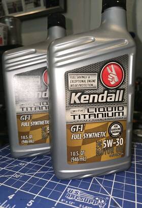 1057126-06 Kendall Lot Of 2 5w-30 Gt-1 Full Synthetic Liquid Titanium Protection Usa