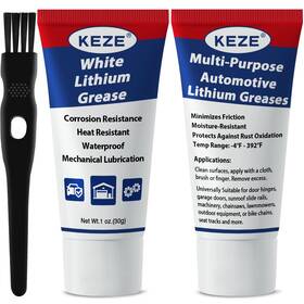 Keze 717661653574 Lithium Grease 1oz 2 Pack Heavy Duty Multi-purpose Automotive Bike Garage Keze 717661653574 Lithium Grease 1oz 2 Pack Heavy Duty Multi-purpose Automotive Bike Garage