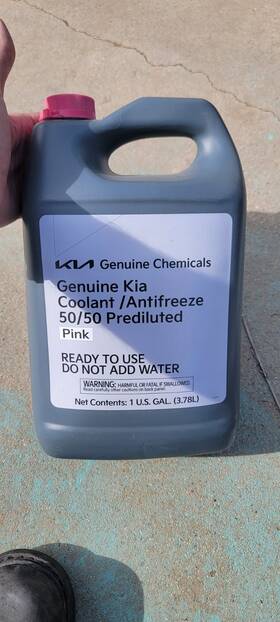Um020-ch263 Kia New Genuine Coolant Antifreeze 50/50 Prediluted Pink