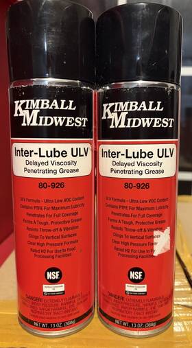 80926 Kimball Midwest Lot Of 2 Inter-lube Ulv Delayed Viscosity Penetrating Grease