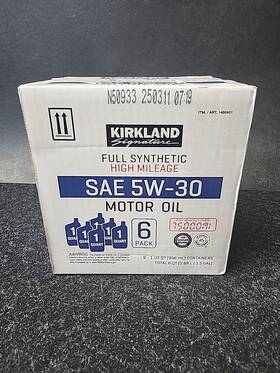 1480451 Kirkland Full Synthetic High Mileage 5w-30 Motor Oil 6 Pack-1 Quart New 40d