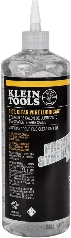 Klein Tools 744110156300 Premium Synthetic Clear Lubricant 1-quart