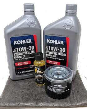 Kohler 746507458424 Genuine 12 050 01-s Oil Change Kit Without Il Pad 10w-30 And Fuel Treatment