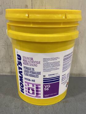 Komatsu 550048473 Lot Of 11 5 Gallon Pails Hydraulic Oil H056-he
