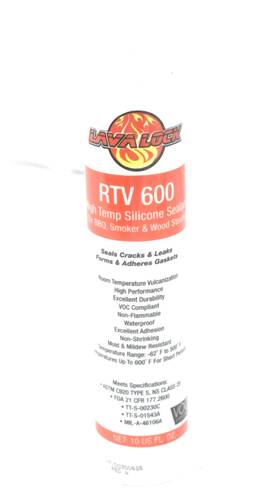 Ll-rtv600 Lavalock Rtv600 10oz High Temp Silicone Sealant Gasket Adhesive Red Cartridge
