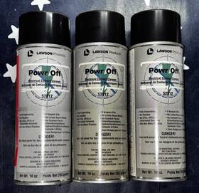 52812 Lawson Products Three Cans Electrical Contact Cleaner 10oz Each