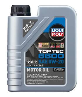0w-20 Liqui Moly 100420220449 Top Tec 6600 Sae 1 L Synthesis Technology Motor Oil Sku 22044 0w-20 Liqui Moly 100420220449 Top Tec 6600 Sae 1 L Synthesis Technology Motor Oil Sku 22044