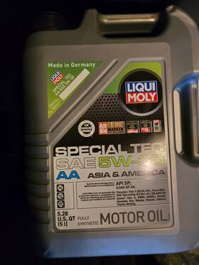 5w-30 Liqui Moly 20138 Special Tec Aa Sae Fully Synthetic 5.28 Us Quarts