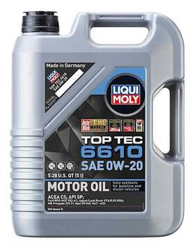 0w20 Liqui Moly 4100420221910 5l Top Tec 6610 Motor Oil Sae