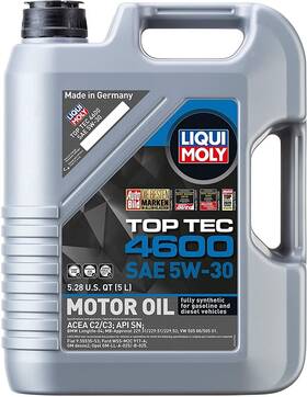 Liqui Moly Liqm20448 Top Tec 4600 Fully Synthetic Sae 5w30 Motor Oil 5 Liter Sku
