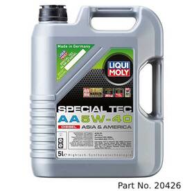 Lm-20426 Liqui Moly Heavy-duty Motor Oil Synthetic Diesel Special Tec Aa Sae 5w-40 5lt/5