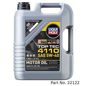 Lm-22122 Liqui Moly Motor Oil Synthetic Gasoline And Diesel Top Tec 4110 Sae 5w-40 5lt/5