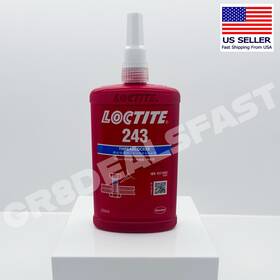 Loctite 079340438989 243 Medium Strength Thread Bolt Nut Locker 1329505 250ml Exp 2027