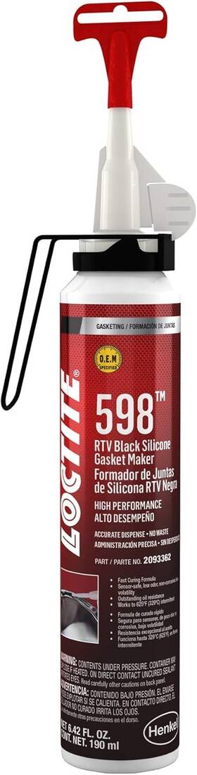Loctite 2093362 598 Rtv Gasket Maker And Flange Sealant For Automotive High Black