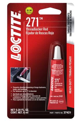 Loctite 487232 Thread Locker - Red 271 6 Ml Tube Each