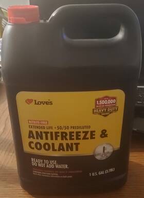 Loves 603430740159 Antifreeze And Coolant 50/50 Prediluted Extended Life 1 Gallon